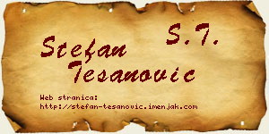 Stefan Tešanović vizit kartica